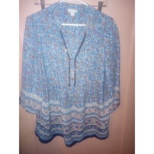 Westport 1962 1x Abstract Blouse Blue Multicolor Polyester